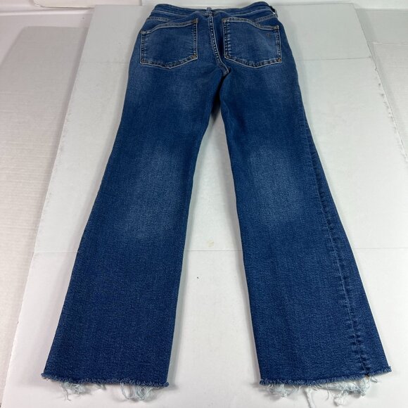 Pilcro Jeans Womens 27x26* Yaya Mid Rise Flare Cropped Blue Raw Hem Denim Tag 27 - Picture 9 of 16